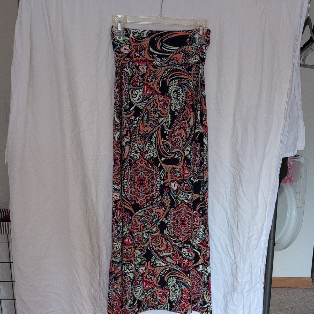 Women's Paisley Maxi Skirt - Multicolor